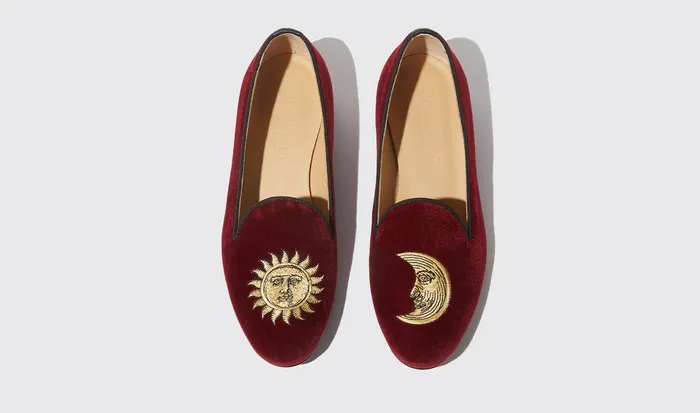 Scarosso Slippers Jordan Burgundy Velvet Burgundy 8211 Velvet 8211 Women
