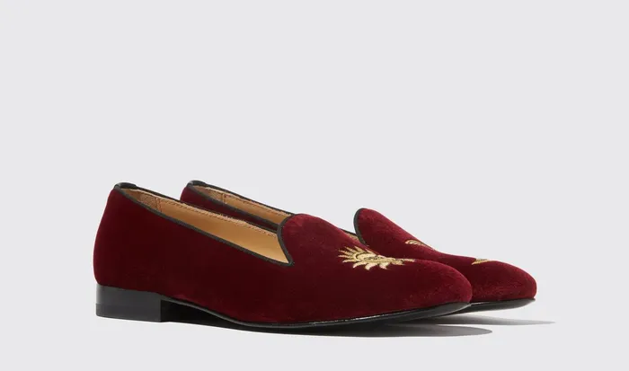 Scarosso Slippers Jordan Burgundy Velvet Burgundy 8211 Velvet 8211 Women