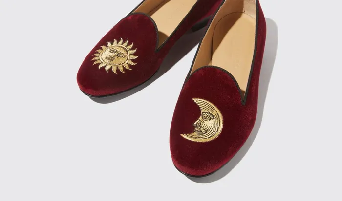 Scarosso Slippers Jordan Burgundy Velvet Burgundy 8211 Velvet 8211 Women