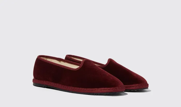 Scarosso Slippers Valentino Bordeaux Velluto Burgundy 8211 Velvet 8211 Men