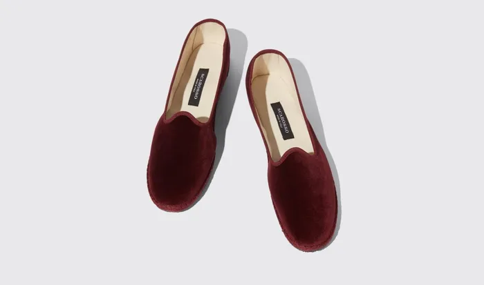 Scarosso Slippers Valentino Bordeaux Velluto Burgundy 8211 Velvet 8211 Men