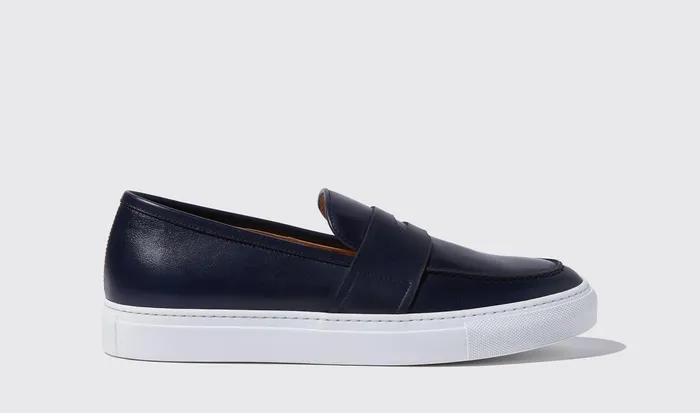 Scarosso Sneakers Alberto Blu Blue 8211 Calf 8211 Men