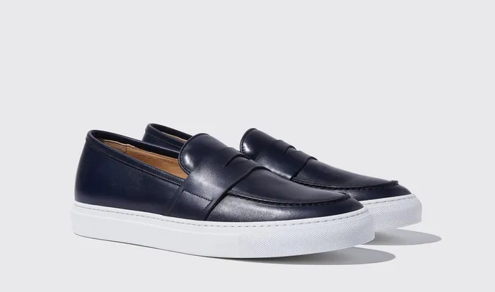 Scarosso Sneakers Alberto Blu Blue 8211 Calf 8211 Men