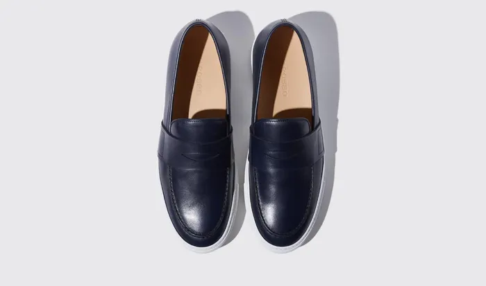 Scarosso Sneakers Alberto Blu Blue 8211 Calf 8211 Men