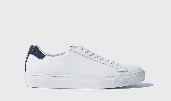 Scarosso Sneakers Pinstripe White White 8211 Calf 8211 Men