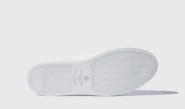 Scarosso Sneakers Pinstripe White White 8211 Calf 8211 Men