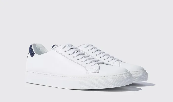 Scarosso Sneakers Pinstripe White White 8211 Calf 8211 Men