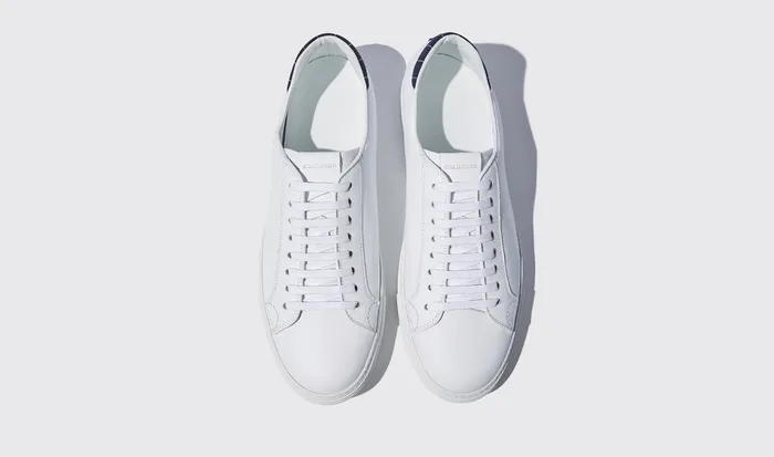 Scarosso Sneakers Pinstripe White White 8211 Calf 8211 Men
