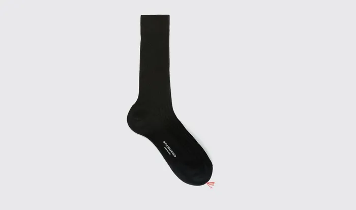 Scarosso Socks Black Wool Calf Socks Black 8211 Wool 8211 Men