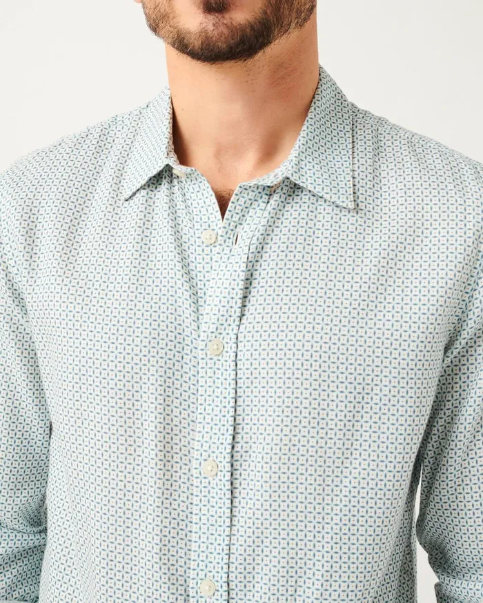 Shirts Men 7 For All Mankind Signature Shirt In Blue Tie