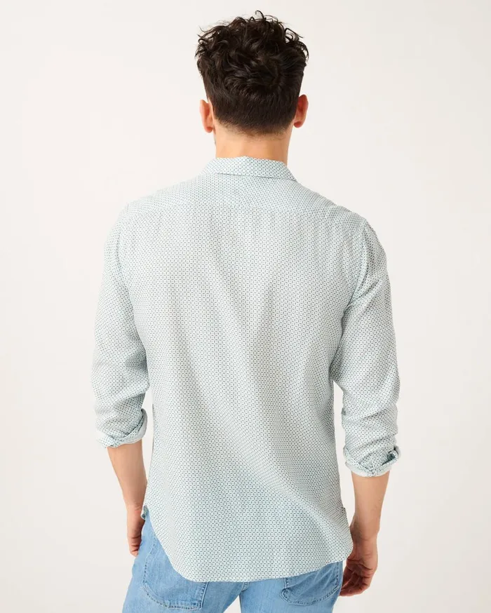 Shirts Men 7 For All Mankind Signature Shirt In Blue Tie