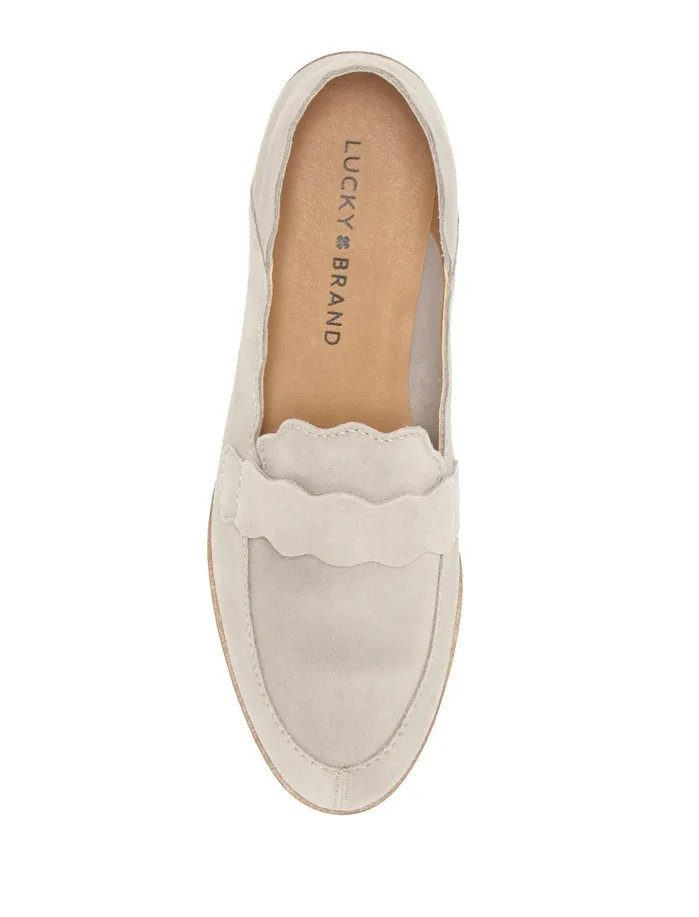 Shoes Women Lucky Brand Callister Suede Flat Light Grey