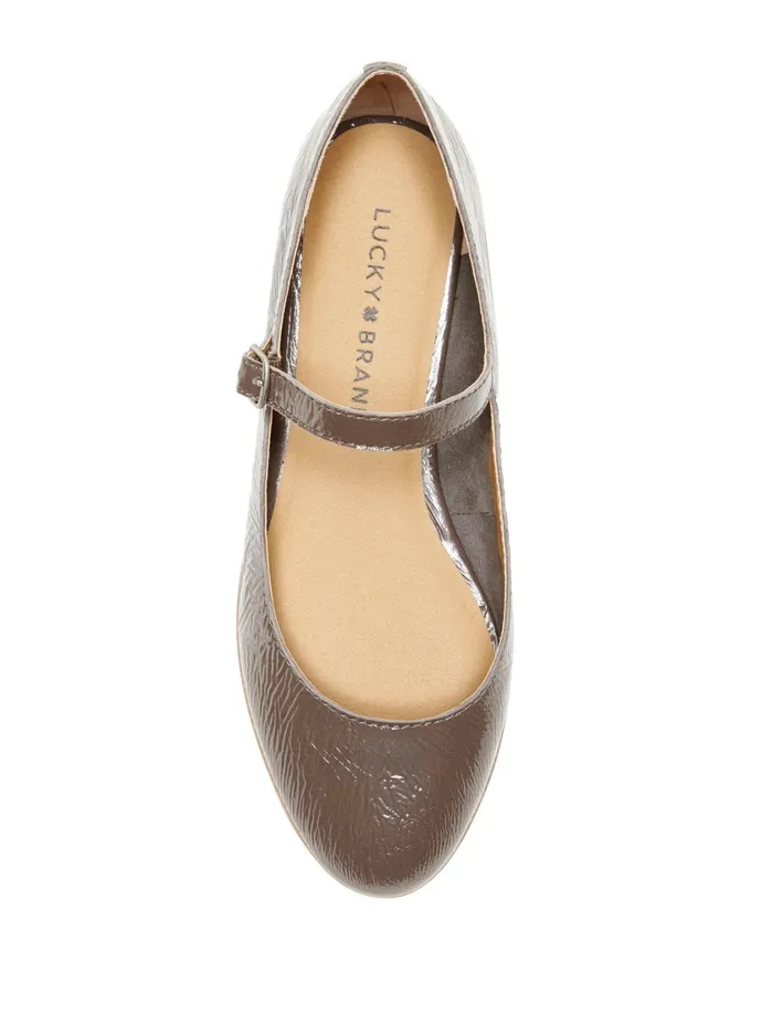 Shoes Women Lucky Brand Ceentana Flat Mary Jane Dark Beige