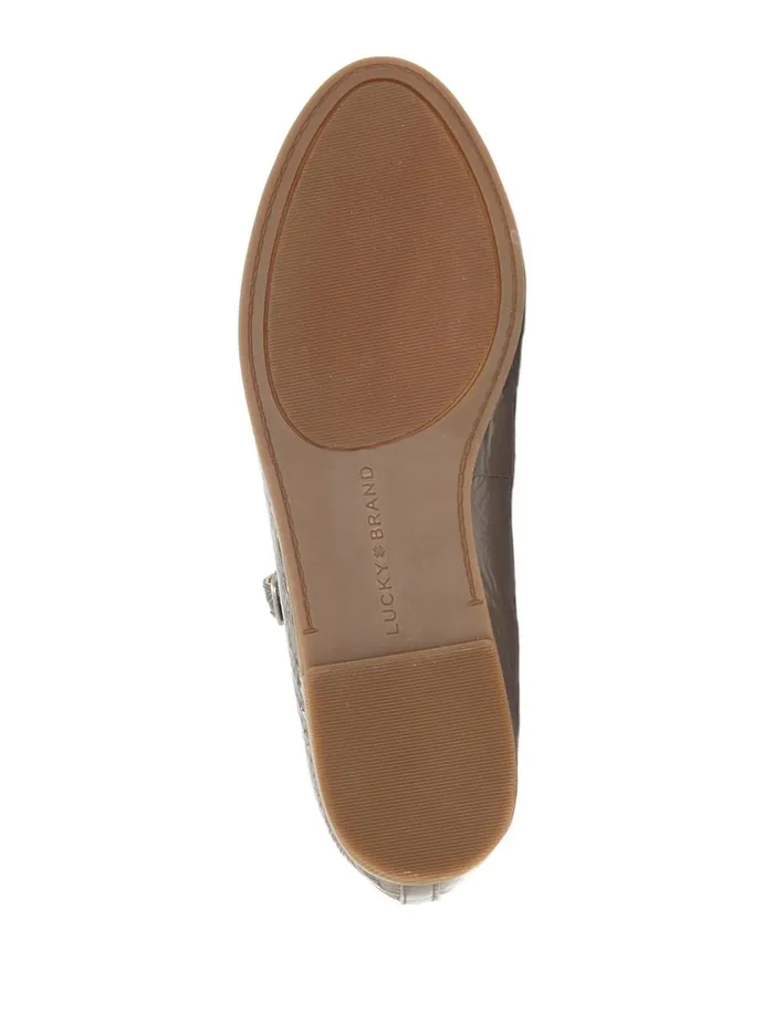 Shoes Women Lucky Brand Ceentana Flat Mary Jane Dark Beige
