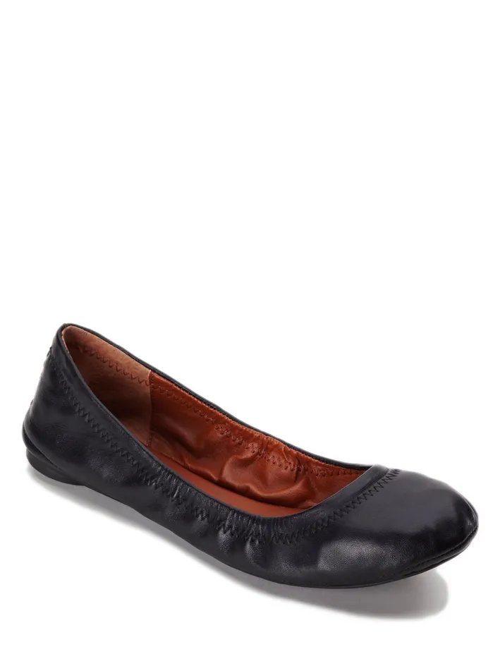 Shoes Women Lucky Brand Emmie Leather Flats Black