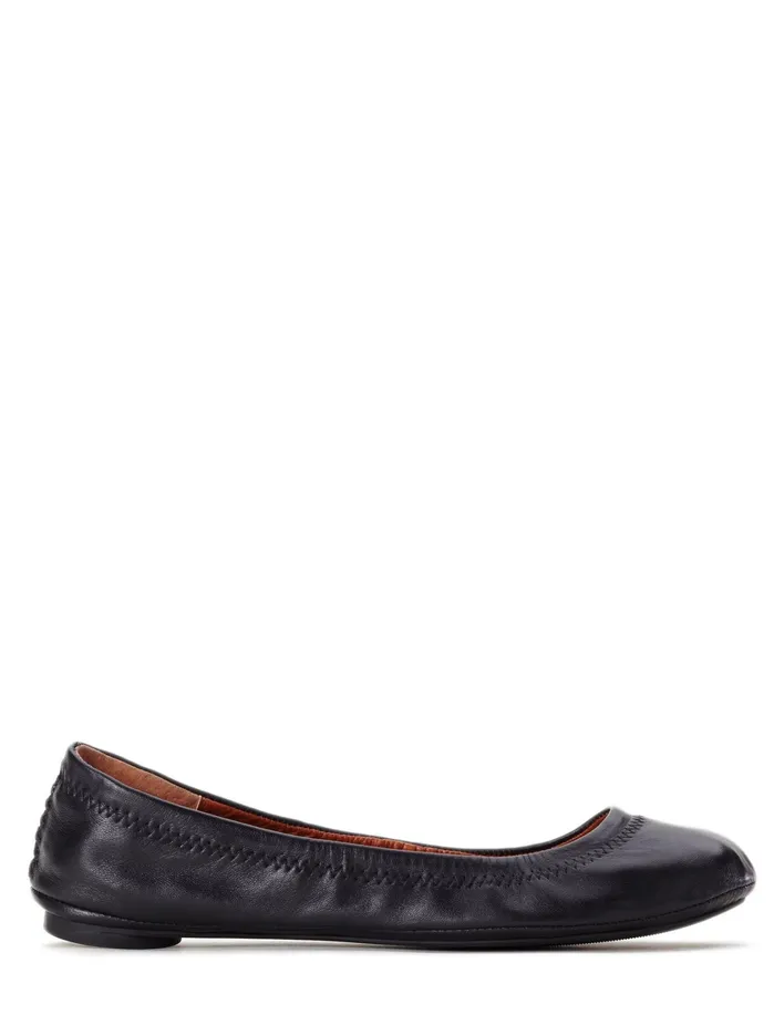 Shoes Women Lucky Brand Emmie Leather Flats Black