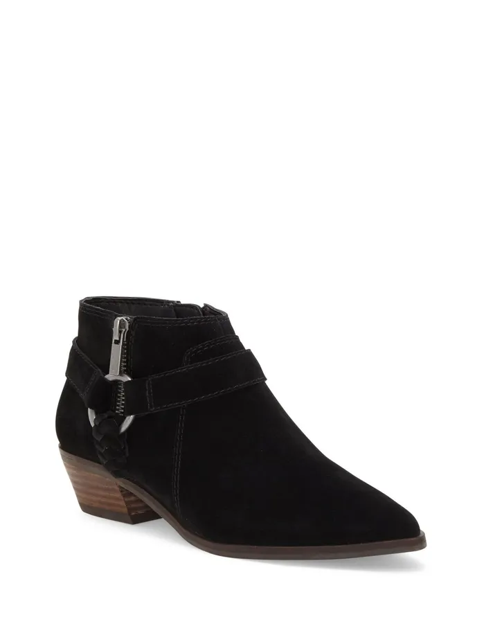Shoes Women Lucky Brand Enitha Suede Bootie Black