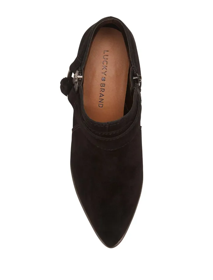Shoes Women Lucky Brand Enitha Suede Bootie Black