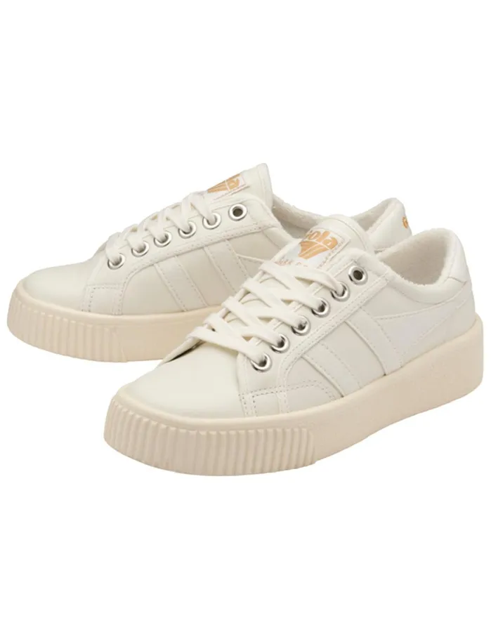 Shoes Women Lucky Brand Gola Baseline Mark Cox Leather Sneaker White
