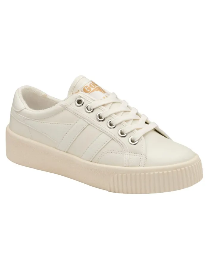 Shoes Women Lucky Brand Gola Baseline Mark Cox Leather Sneaker White