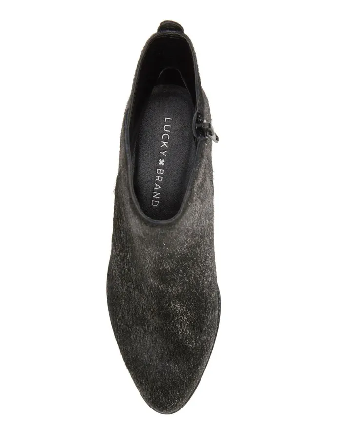 Shoes Women Lucky Brand Lenree2 Calf Hair Bootie Silver