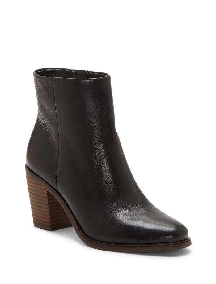 Shoes Women Lucky Brand Rylah Leather Bootie Black