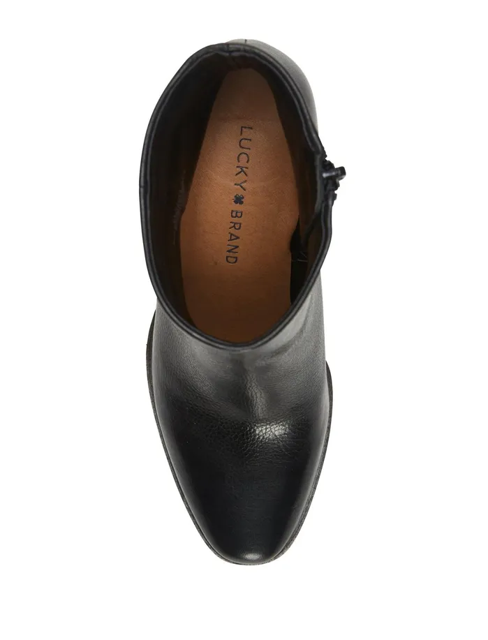 Shoes Women Lucky Brand Rylah Leather Bootie Black
