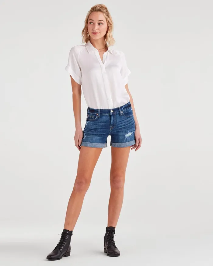 Shorts 038 Skirts Women 7 For All Mankind Mid Roll Short With Destroy In Broken Twills Desert Trails Shorts 038 Skirts Women 7 For All Mankind Mid Roll Short With Destroy In Broken Twills Desert Trails