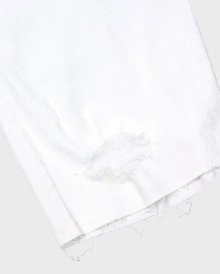 Shorts Men 7 For All Mankind Denim Short In White With Destroy