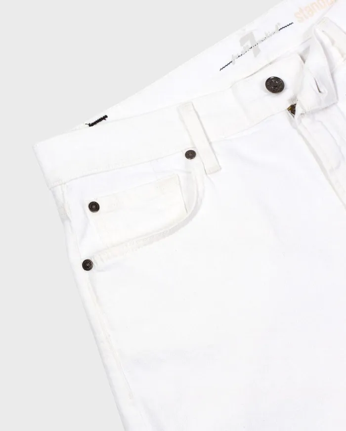 Shorts Men 7 For All Mankind Denim Short In White With Destroy
