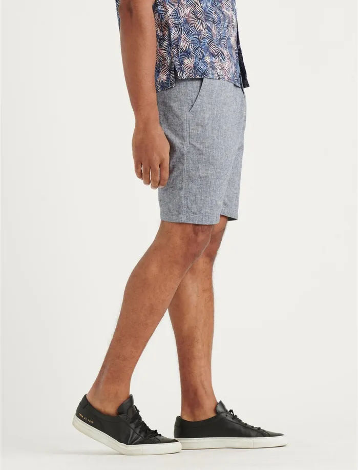 Shorts Men Lucky Brand Chambray Flat Front Short Chambray