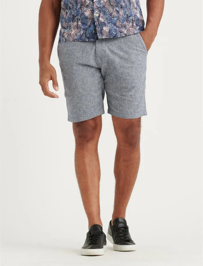 Shorts Men Lucky Brand Chambray Flat Front Short Chambray