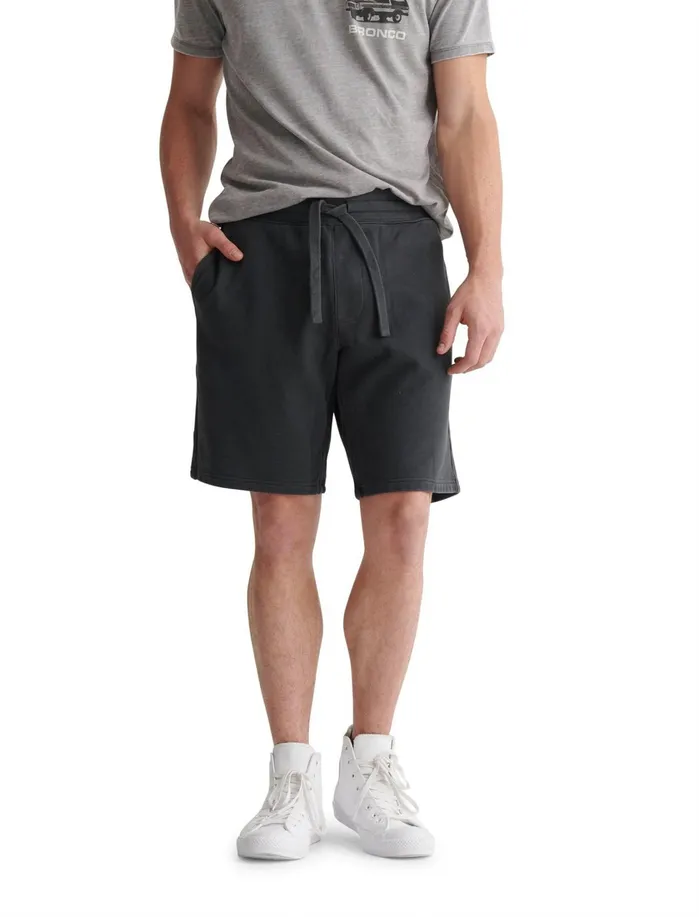 Shorts Men Lucky Brand Sueded Fleece Terry Short Raven