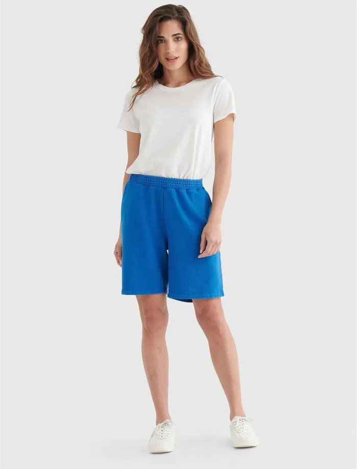 Shorts Women Lucky Brand High Rise Relaxed Short Anchor Blue