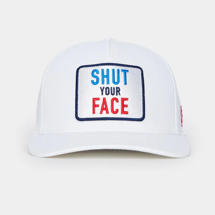 Shut Your Face Stretch Twill Snapback Hat Snow Golf GFORE Hats