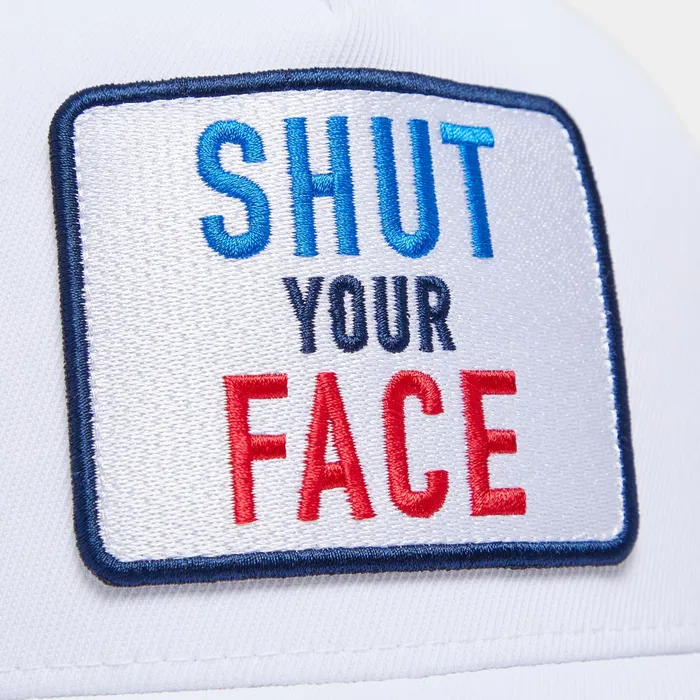 Shut Your Face Stretch Twill Snapback Hat Snow Golf GFORE Hats