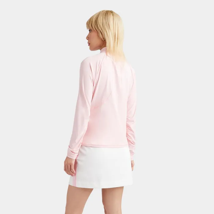 Silky Tech Nylon Ruched Quarter Zip Pullover Trifle Women GFORE Tops