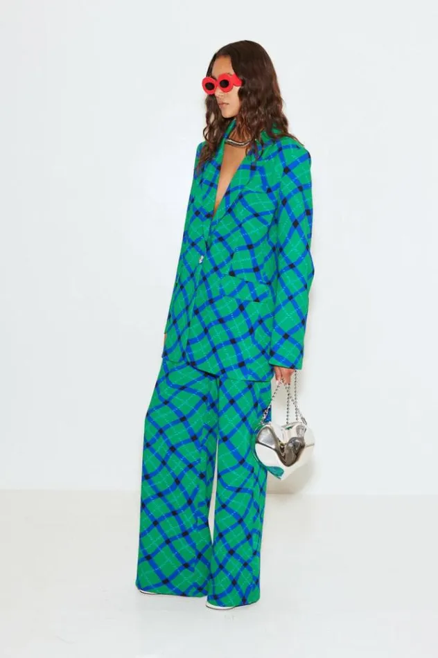 Simon Miller Bottoms Bloo Pant In Green Plaid Green Plaid 8211 Shop