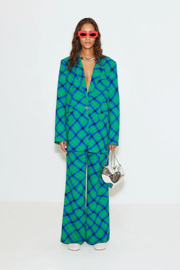 Simon Miller Bottoms Bloo Pant In Green Plaid Green Plaid 8211 Shop