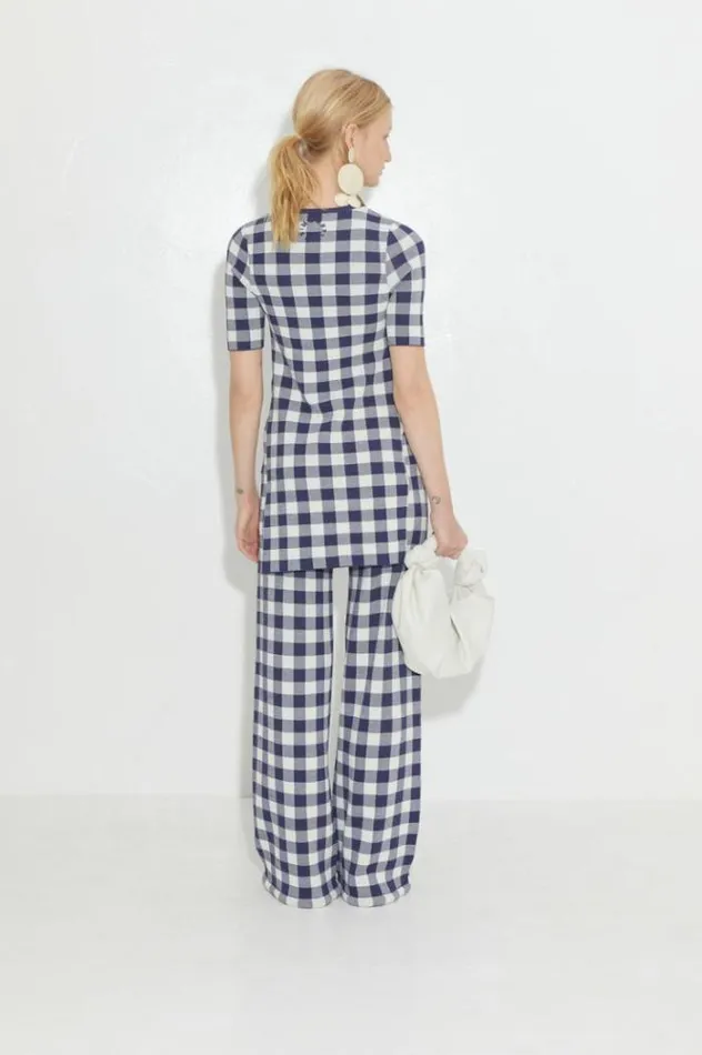 Simon Miller Bottoms Knits By Jabber Pant In Ink Gingham Ink Gingham 8211 Shop