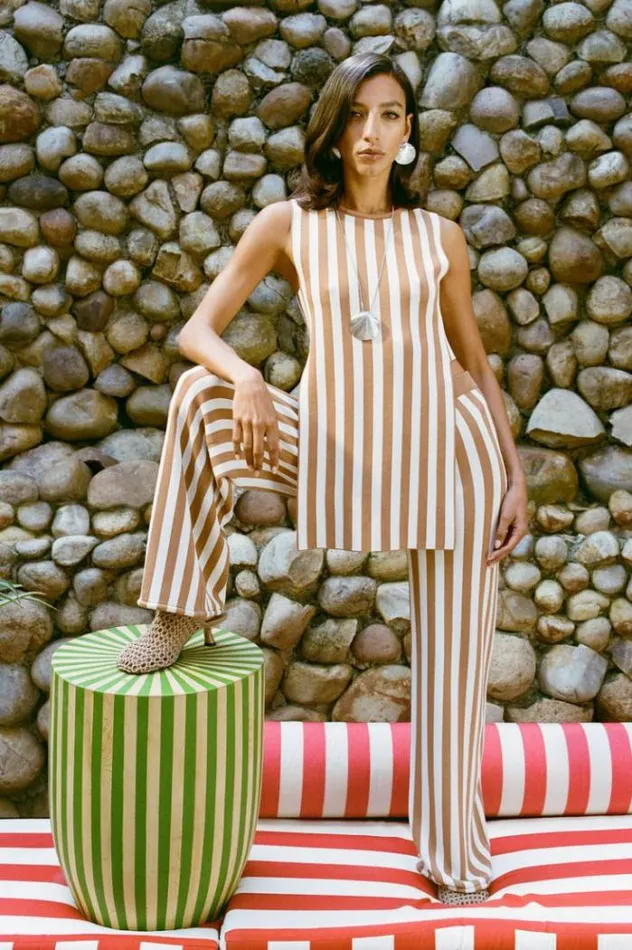 Simon Miller Bottoms Knits By Jabber Pant In Tan Stripe Tan Stripe 8211 Shop