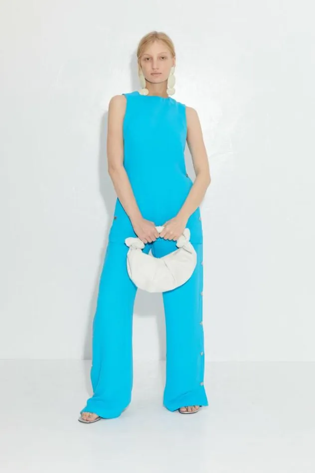 Simon Miller Bottoms Zweeny Crepe Pant In Blue Lagoon Blue Lagoon 8211 Shop