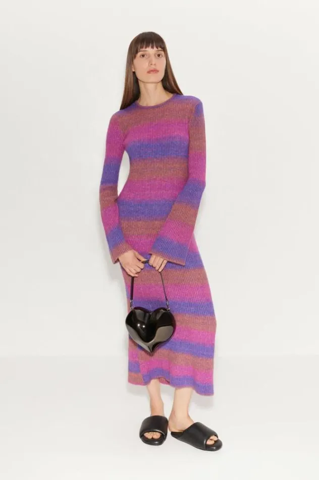 Simon Miller Dresses Axon Dress In Distorted Stripe Distorted Stripe 8211 Shop