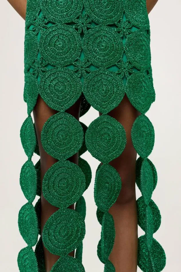 Simon Miller Dresses Beep Beep Dress In Gummy Green Hand Knit Lurex Crochet Spring Dress Gummy Green 8211 Shop