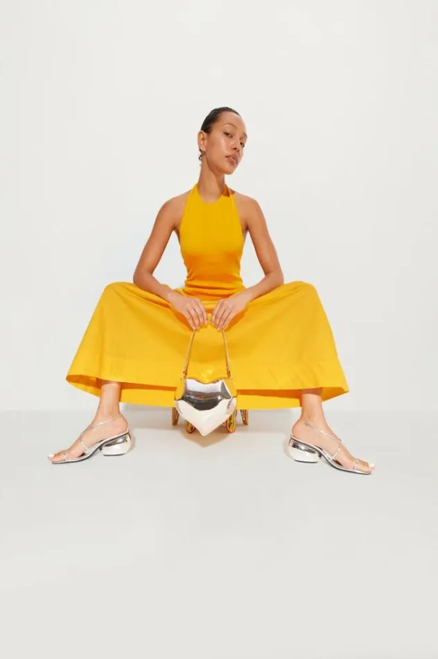 Simon Miller Dresses Junjo Combo Dress In Sherbert Orange Sherbert Orange 8211 Shop