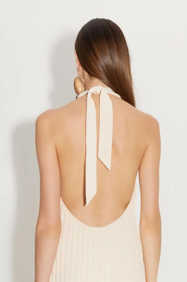 Simon Miller Dresses Junjo Fringe Knit Dress In Seashell Seashell 8211 Shop