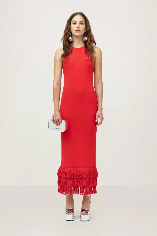 Simon Miller Dresses Knits By Albers Dress In Cherry Cherry 8211 Shop