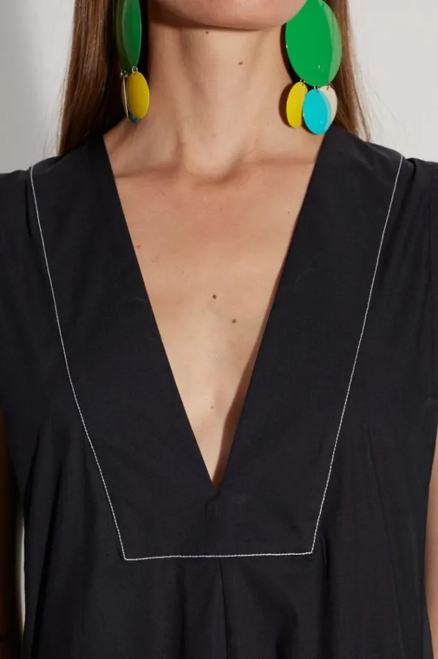 Simon Miller Dresses Mar Poplin Dress In Black Black 8211 Shop