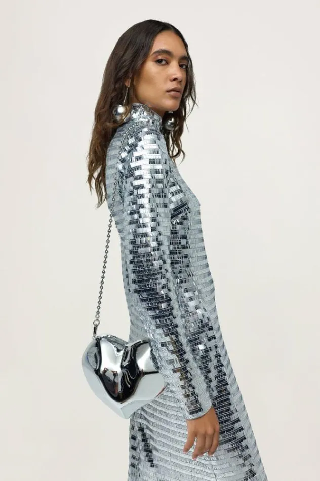 Simon Miller Dresses Sequin Sculpty Dress In Satellite Silver Satellite Silver 8211 Shop