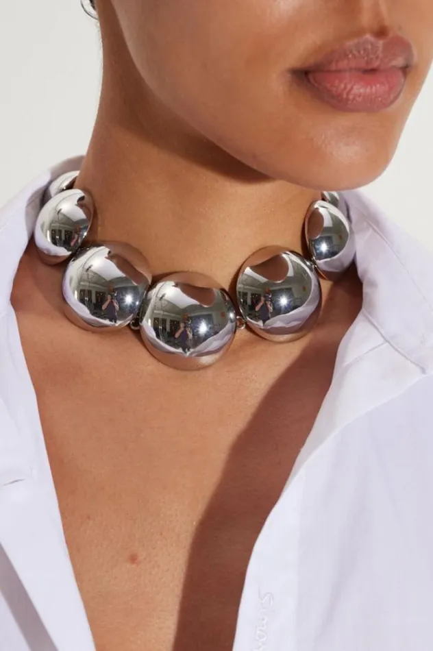 Simon Miller Jewelry Dome Necklace In Silver Silver 8211 Shop
